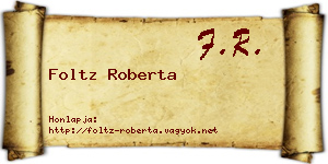 Foltz Roberta névjegykártya